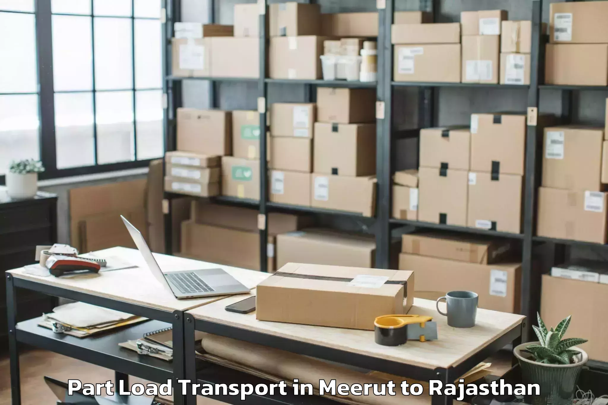 Book Meerut to Amet Part Load Transport Online